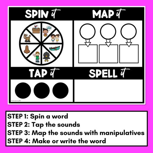 Resource preview 3 for Long Vowel O Words SPIN IT TAP IT MAP IT SPELL IT - Mapping Mats - No Prep