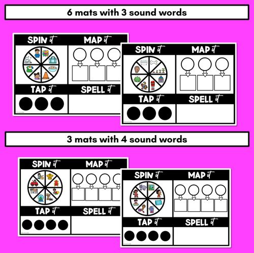 Resource preview 4 for Long Vowel O Words SPIN IT TAP IT MAP IT SPELL IT - Mapping Mats - No Prep