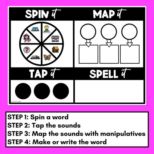 Resource preview 2 for Digraph CH SH TH WH Words SPIN IT TAP IT MAP IT SPELL IT - Mapping Mats - No Prep