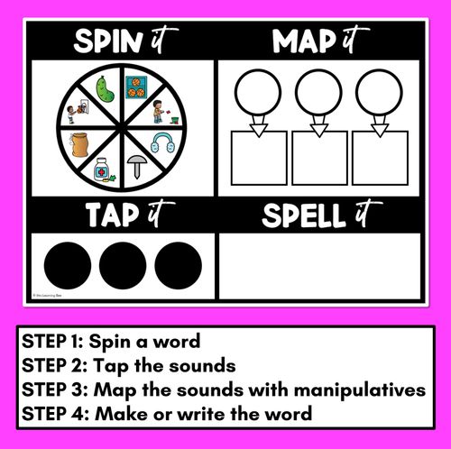 Resource preview 3 for Digraph LL SS CK FF ZZ Words SPIN IT TAP IT MAP IT SPELL IT - Mapping Mats - No Pre