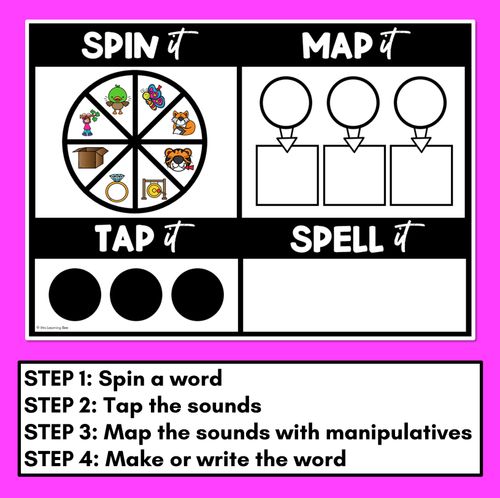 Resource preview 3 for Digraph NG QU and X Words SPIN IT TAP IT MAP IT SPELL IT - Mapping Mats - No Prep