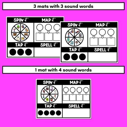 Resource preview 4 for Digraph NG QU and X Words SPIN IT TAP IT MAP IT SPELL IT - Mapping Mats - No Prep