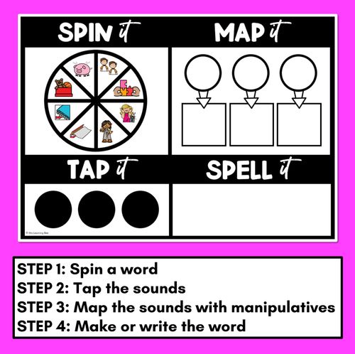 Resource preview 3 for Diphthong OI OY Words SPIN IT TAP IT MAP IT SPELL IT - Mapping Mats - No Prep