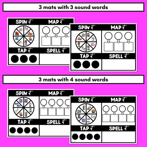 Resource preview 4 for Diphthong OI OY Words SPIN IT TAP IT MAP IT SPELL IT - Mapping Mats - No Prep