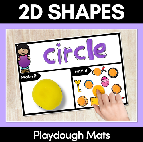 Resource preview 1 for 2D Shapes Playdough Mats