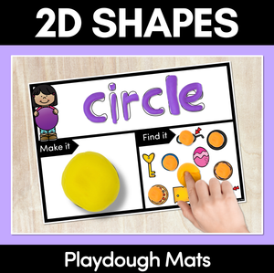 2D Shapes Playdough Mats