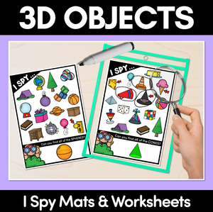 I Spy 3D Objects Mats & Worksheets