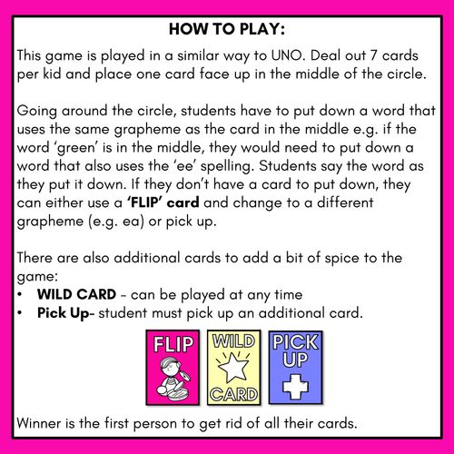 Resource preview 2 for Diphthong OI OY Card Game - Phonics Flip for diphthong OI OY Sounds