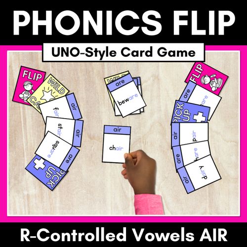 Resource preview 1 for R-Controlled Vowel AIR Sound Card Game - Phonics Flip for R-Controlled Vowel AIR Sounds