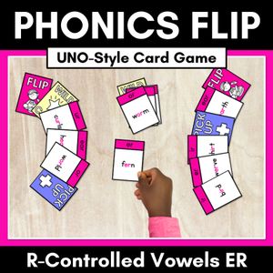 R-Controlled Vowel ER Sound Card Game - Phonics Flip for R-Controlled Vowel ER Sounds