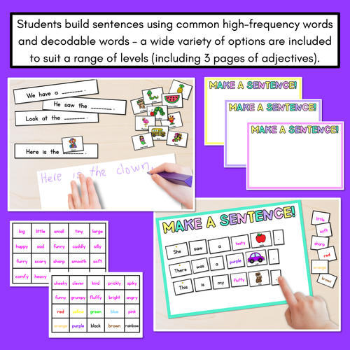 Resource preview 2 for High Frequency Word Sentence Cards & Pictures - Sight Word Sentences Building