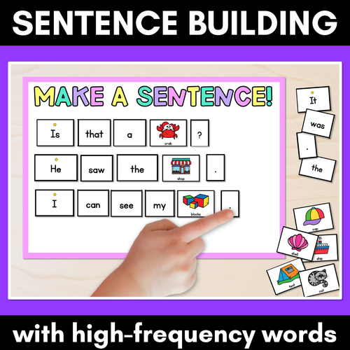 Resource preview 1 for High Frequency Word Sentence Cards & Pictures - Sight Word Sentences Building