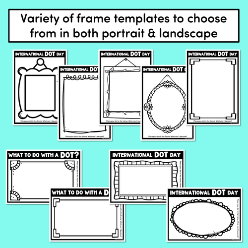 Resource preview 5 for International Dot Day Art Templates - What to do with a dot?