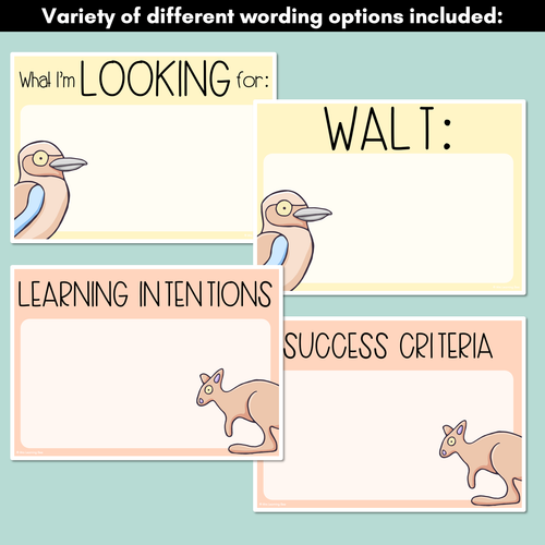 Resource preview 3 for Learning Intentions & Success Criteria - LISC Posters - The Brentos Collection