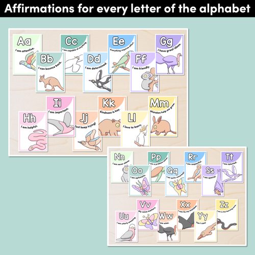 Resource preview 2 for Alphabet Affirmation Posters - The Brentos Collection