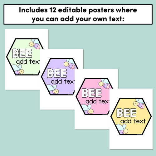 Resource preview 3 for Bee Posters- The Brentos Collection - Classroom Values & Expectations