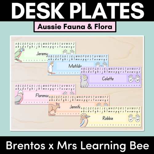 Resource preview 1 for Student Desk Plates / Nametags - The Brentos Collection