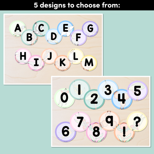 Resource preview 4 for EDITABLE ACCENTS - Alphabet & Numbers - The Brentos Collection