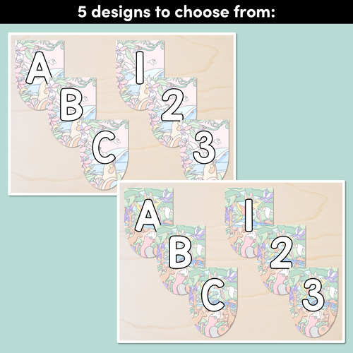 Resource preview 2 for EDITABLE SCALLOPED BUNTING - Alphabet & Numbers - The Brentos Collection