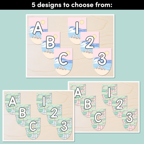 Resource preview 3 for EDITABLE SCALLOPED BUNTING - Alphabet & Numbers - The Brentos Collection