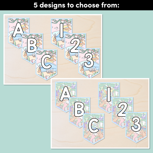 Resource preview 2 for EDITABLE BUNTING - Alphabet & Numbers - The Brentos Collection