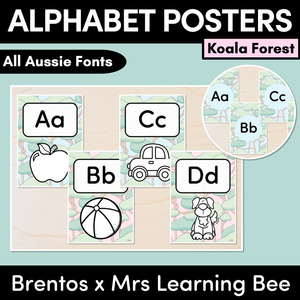 ALPHABET POSTERS - The Brentos Collection - Koala Forest