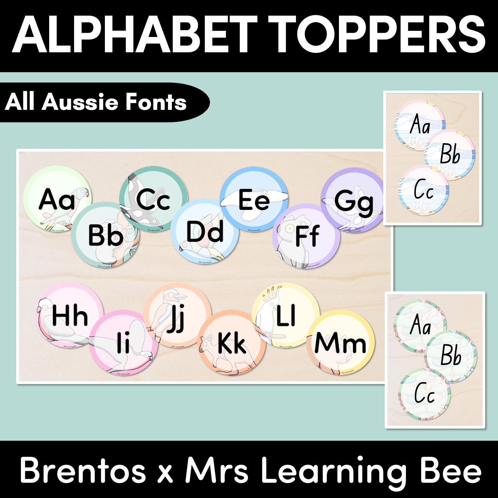 ALPHABET TOPPERS - The Brentos Collection - Mrs Learning Bee