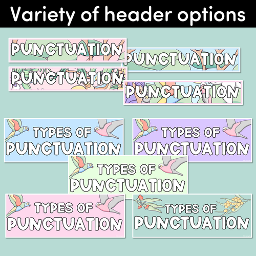 Resource preview 5 for PUNCTUATION POSTERS - The Brentos Collection - Pastel Rainbow