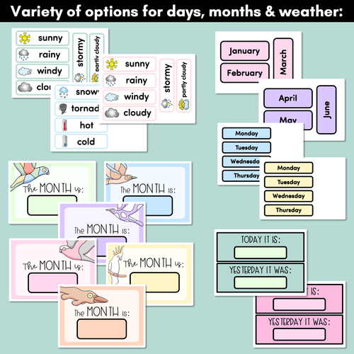 Resource preview 4 for CALENDAR & WEATHER DISPLAY- The Brentos Collection