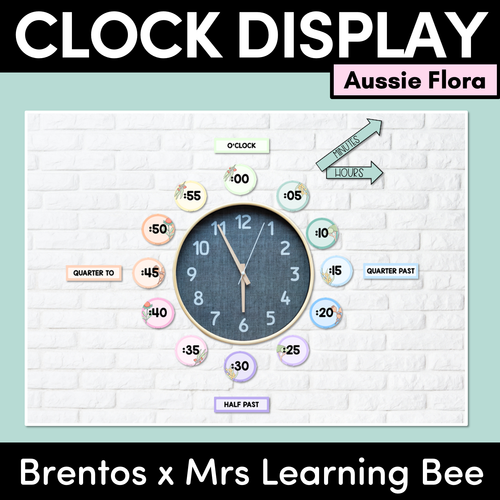 Resource preview 1 for CLOCK DISPLAY - The Brentos Collection - Aussie Flora