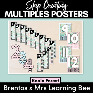 MULTIPLES & SKIP COUNTING POSTERS - The Brentos Collection - Koala Forest