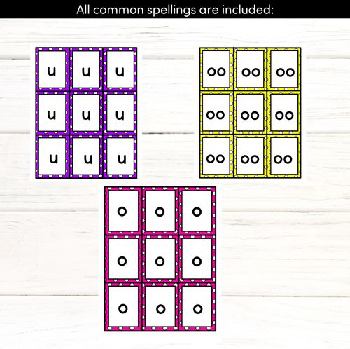 Resource preview 3 for SHORT OO SOUND BINGO - Ways to spell the short /OO/ phoneme