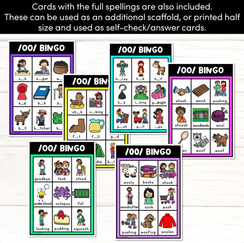 Resource preview 2 for SHORT OO SOUND BINGO - Ways to spell the short /OO/ phoneme