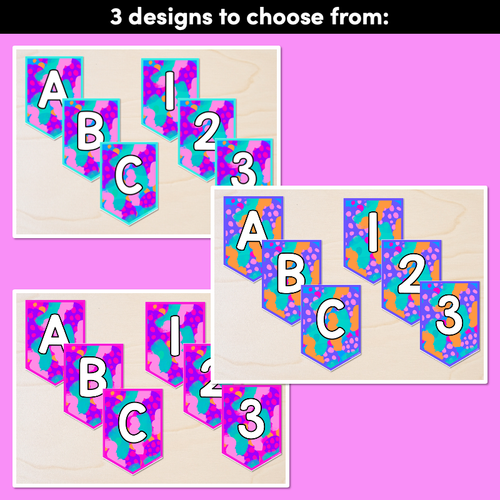 Resource preview 2 for EDITABLE BUNTING - Alphabet & Numbers - Inky Soda LEOPARD Collection