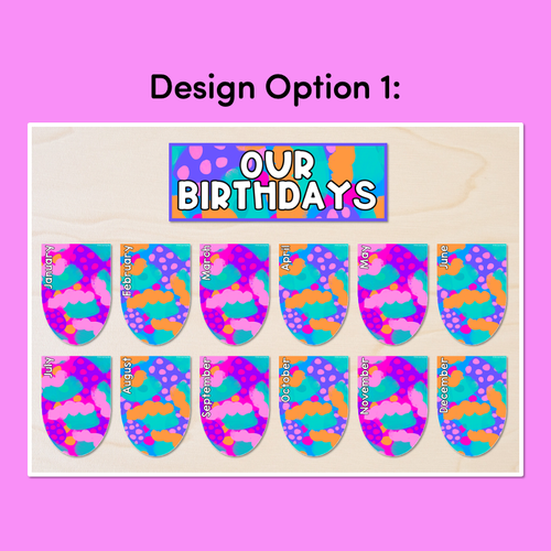 Resource preview 2 for BIRTHDAYS DISPLAYS - Inky Soda LEOPARD Collection