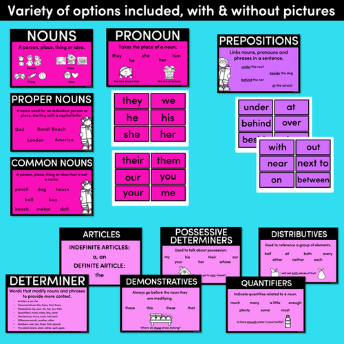 Resource preview 2 for Parts of Speech - Inky Soda x Mrs Learning Bee