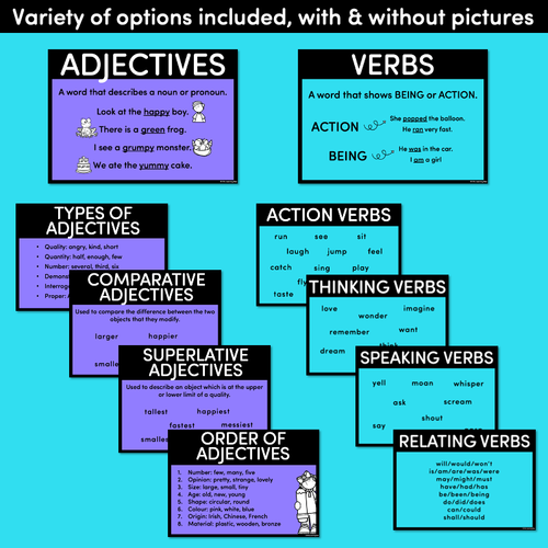 Resource preview 3 for Parts of Speech - Inky Soda x Mrs Learning Bee