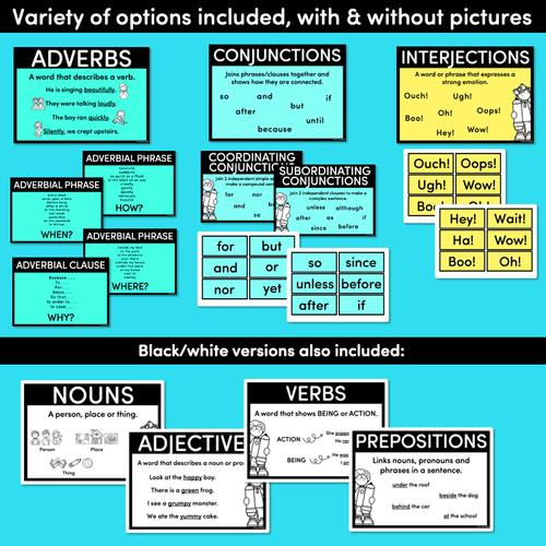 Resource preview 4 for Parts of Speech - Inky Soda x Mrs Learning Bee