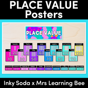 Place Value Posters - Inky Soda x Mrs Learning Bee