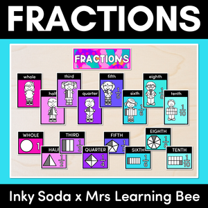 FRACTIONS POSTERS - Inky Soda x Mrs Learning Bee