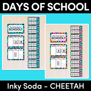 DAYS OF SCHOOL DISPLAY - Inky Soda CHEETAH Collection