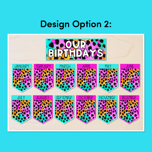 Resource preview 3 for BIRTHDAYS DISPLAYS - Inky Soda CHEETAH Collection