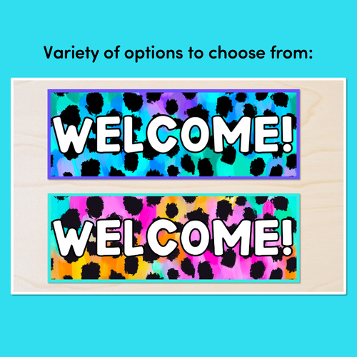 Resource preview 2 for WELCOME SIGNS - Inky Soda CHEETAH Collection