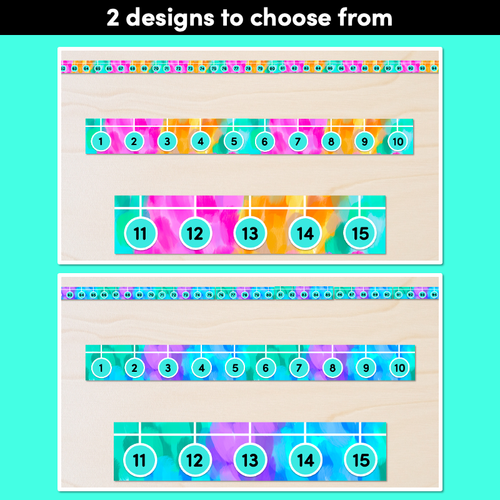 Resource preview 2 for NUMBER LINE DISPLAY - Inky Soda SYMPHONY Collection