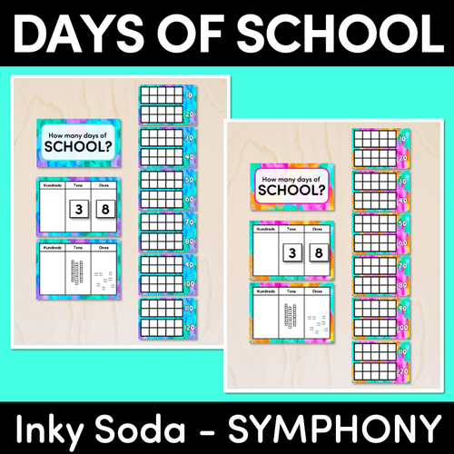 Resource preview 1 for DAYS OF SCHOOL DISPLAY - Inky Soda SYMPHONY Collection