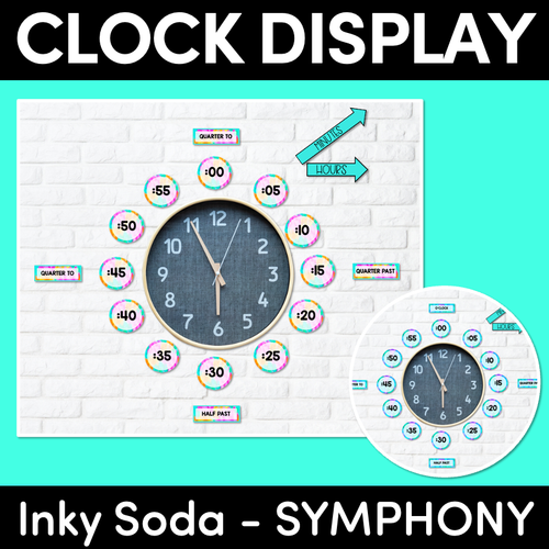 Resource preview 1 for CLOCK DISPLAY - Inky Soda SYMPHONY Collection