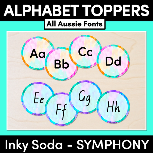 Resource preview 1 for ALPHABET TOPPERS - Inky Soda SYMPHONY Collection