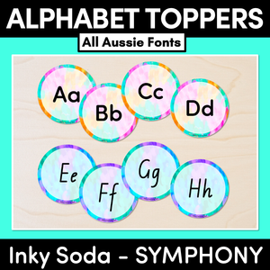 ALPHABET TOPPERS - Inky Soda SYMPHONY Collection