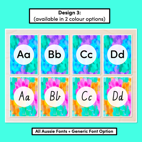 Resource preview 4 for ALPHABET POSTERS - Inky Soda SYMPHONY Collection