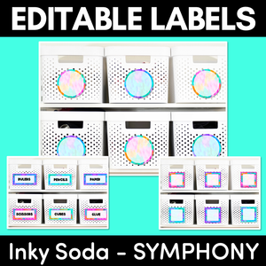 EDITABLE LABELS - Inky Soda SYMPHONY Collection